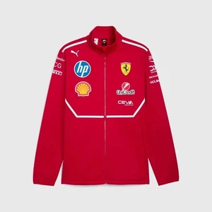 Rote Racing-inspirierte Softshelljacke - leichte Full-Zip Motorsport Style Wea - Bild 1 von 3