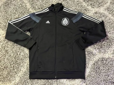 Chaqueta deportiva de fútbol Adidas para hombre himno de México 2013/14 talla M negra/gris Foto 1 de 4