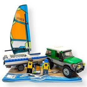 Lego City: 4x4 with Catamaran (60149) Complete with Minifigures Retired 2017