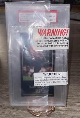 1998 Champions of Golf Tiger Woods Masters  PSA EX-MT 6 Collector Sealed - Image 1 of 4