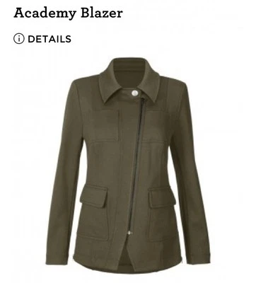 Chaqueta Cabi Mujer Mediana Verde Oliva Militar Academia Blazer Asimétrico 4120 Foto 1 de 4