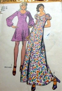 *LOVELY VTG 1970s DRESS Sewing Pattern 16/38 - Picture 1 of 2
