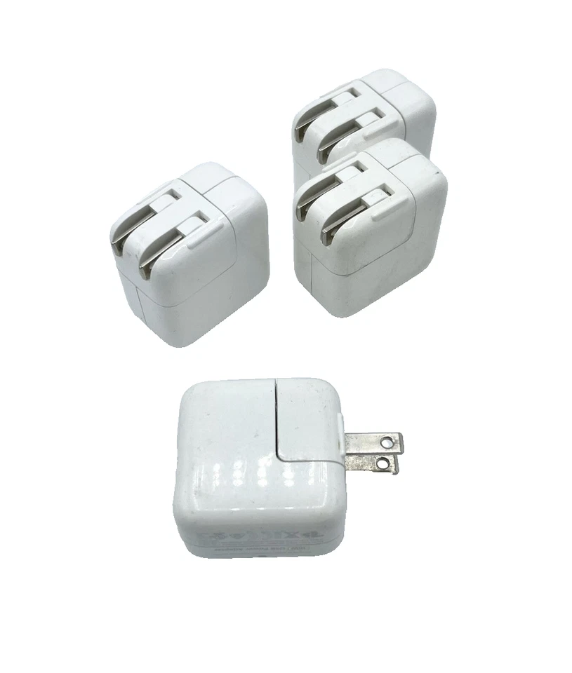 Lote de 4 adaptadores de alimentación cargadores de pared USB individuales originales OEM Apple 12W A1401 Foto 1 de 4