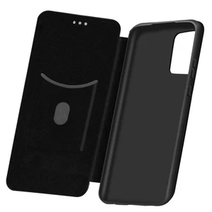 Housse pour Samsung Galaxy A72 Clapet Porte-carte Dragonne Effet Carbone noir - Photo 1 sur 6