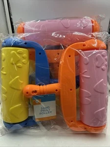 Beach Sand Print Rollers Set of 8 Sandbox Toy Fun NIP - Picture 1 of 3