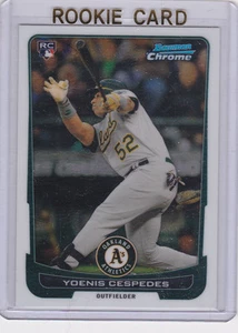 Yoenis Cepedes 2012 Bowman Chrome A's ROOKIE CARD Baseball OAKLAND Red Hot! - Picture 1 of 2