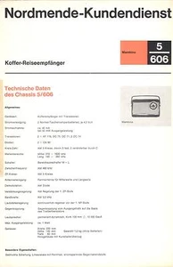 Manual de servicio Nordmende para Mambino 5.606 copia - Imagen 1 de 1