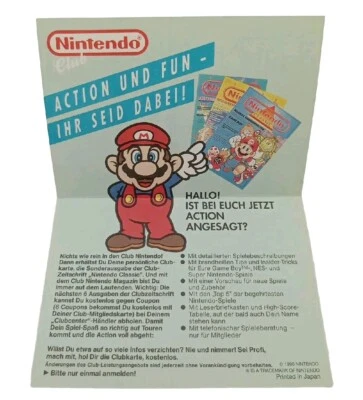 ⚡Club Nintendo Karte SNSP-NOE-2 Flyer Postkarte Beilage Insert Werbung Sammler ⚡ - Bild 1 von 4