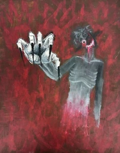 Abuser In Victims Eyes Perspective Original Painting - Picture 1 of 2