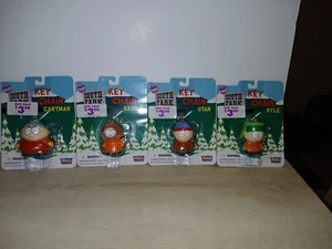 Set of 4 South Park Key Chains Kenny Cartman Stan Kyle Fun4all New 1998 Vintage - Picture 1 of 23