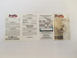 Atlanta Braves 1997 MLB Baseball Pocket Schedule - Spring Training Schedule - Picture 1 of 2