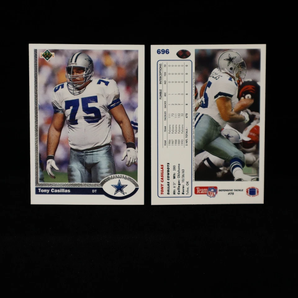 1991 Tony Casillas Dallas Cowboys  Upper Deck #696 - Image 1 of 1