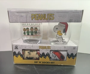 2er Set PEANUTS Gang Snoopy Brille 2 Paar Socken Charlie Brown Snoopy Geschenkbox - Bild 1 von 10