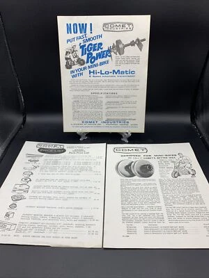 Mini bicicleta Comet Industries 1969 folleto de piezas y lista de precios-Hoffco-Richmond IN Foto 1 de 4