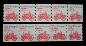 1984 Transportation Issue - Fire Pumper Cat # 1908 Coils PNC5 Plate #12 and #14 - Picture 1 of 4