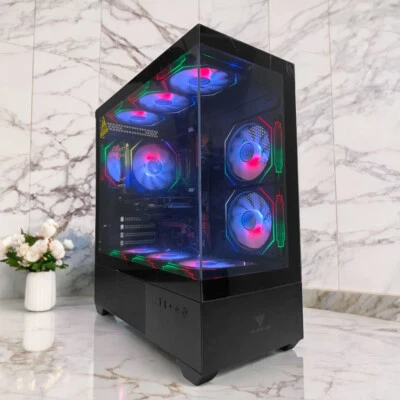 Custom ARGB Gaming PC Intel i7 32GB RAM 512GB SSD Nvidia RTX4060 WIFI 6 BT WIN11 - Image 1 of 4