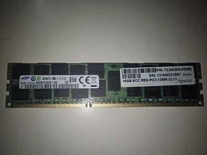 Samsung 16GB 2Rx4 PC3-12800R DDR3 1600MHz ECC REG RDIMM Memory M393B2G70QH0-CK0 - Picture 1 of 1