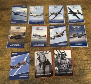 GHOST SQUADRON COMMEMORATIVE AIR FORCE WWII TRADING CARDS 11 CARD LOT - Picture 1 of 1
