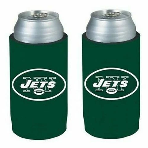 New York Jets NFL 2 pack Ultra Slim Can Koozie cooler hugger Cover