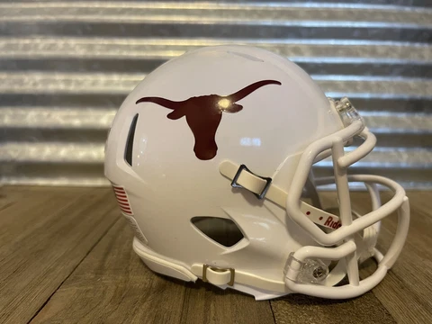 Custom Texas Longhorns (2006 VY Rose Bowl vs USC) Speed Mini Helmet Cover