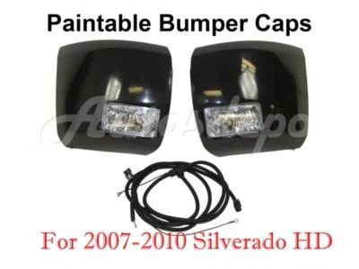 ARNÉS DE LUZ ANTINIEBLA NEGRO TAPA PARACHOQUES DELANTERO PARA SILVERADO 2500HD 3500HD 2007-2010 Foto 1 de 4