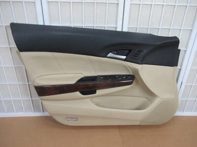 10 11 Honda Accord Crosstour (L) Left Front Driver TAN BLACK Power Door Panel Foto 1 de 4