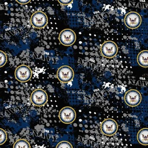 United States Navy Cotton Fabric-US Navy Cotton Quilting Fabric-1180N - Picture 1 of 1