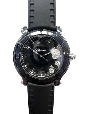 Ограниченный выпуск Chopard черная керамика/титан 38 мм счастливые бриллианты часы 213/500 - Изображение 1 из 4