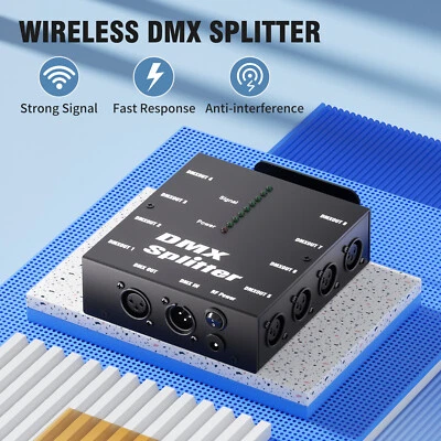 DMX Splitter Signal Amplifier LED Lighting Controller for Stage Light Theater - Image 1 of 4
