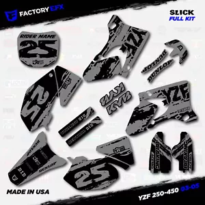 Black & Gray Slick Graphic Kit fits Yamaha YZ250F YZ450F 03-05 YZF 250 450 - Bild 1 von 5