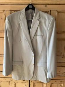 Lauren Ralph Lauren Wool Blazer Putty Color 2 Button Center Vent 50 Long - Picture 1 of 8