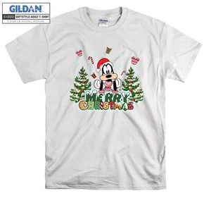 Feliz Navidad Goofy Camiseta Regalo Sudadera con Capucha Camiseta Hombres Mujeres Unisex E122 - Imagen 1 de 5