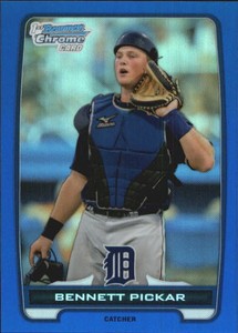 2012 (TIGERS) Bowman Chrome Draft Draft Picks Blue Refractors #BDPP100 Pickar
