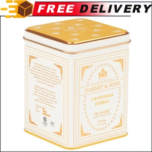 Harney & Sons Chamomile Herbal Tea, Classic Tin, 20 Sachets, White, Kosher - Picture 1 of 9