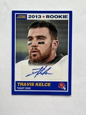 2013 Panini Score #431 Travis Kelce Rookie Auto Blue Kansas City Chiefs