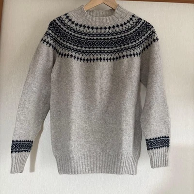 Harley of Scotland Nordic Knit Sweater Size 38 Unisex Wool Pullover - Image 1 of 4
