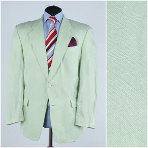 Mint Linen Summer Blazer 42S UK Size Mens Green Sport Coat Jacket - Picture 1 of 12
