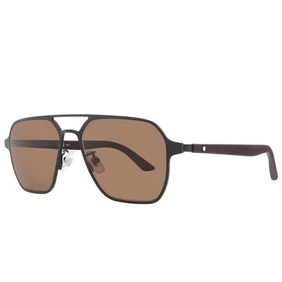 Gafas de sol Montblanc Brown Navigator para hombre MB0360S 002 56 MB0360S 002 56 Foto 1 de 4