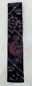 Coogi Tie Knit Square Tip Seal Sea Lion Balls Black Multicolor 100% Cotton - Picture 1 of 11