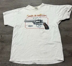Vintage 1992 Smith & Wesson XL T-Shirt Licensed 3D Emblem Delta - RARE - Bild 1 von 13
