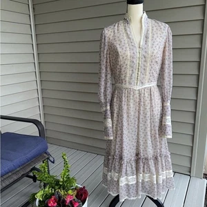 Vintage 80's Gunne SAX Prairie Dress Boho Cottage Victorian Wedding Fairy Dress - Picture 1 of 16