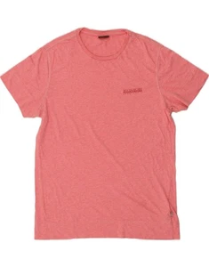NAPAPIJRI Mens T-Shirt Top Large Pink Cotton CD12 - Picture 1 of 3