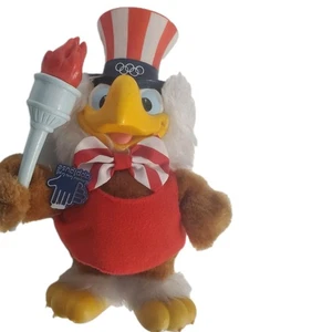 1980 Olympics Uncle Sam Eagle Torch Stuffed Animal Plush Toy Applause Vintage11" - Picture 1 of 9