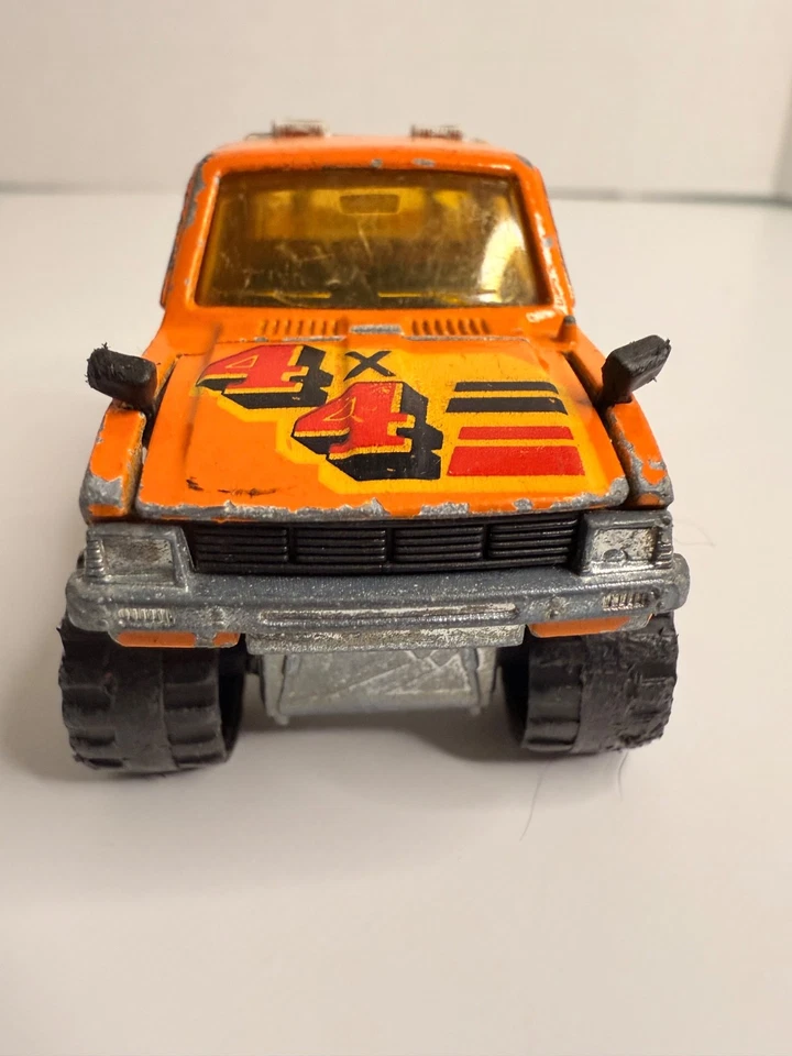 Majorette Toyota Pick-Up No. 297 1:59 Diecast Naranja, Vintage Años 80 Francia Foto 1 de 4
