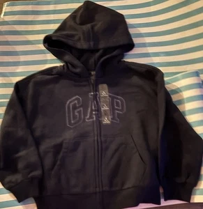 Kids VintageSoft Gap Arch Logo Zip Hoodie -Dark night 6/7 Y NWT Stylish - Picture 1 of 3