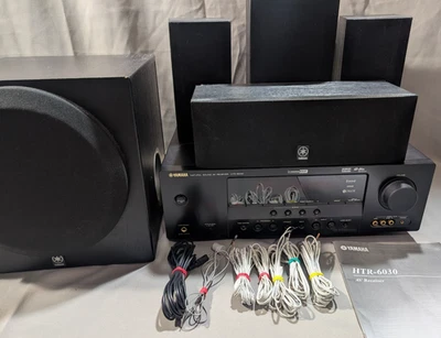 Yamaha Natural Sound AV Receiver HTR-6030 Audio Dolby Digital  w/Speakers & Sub - Image 1 of 4