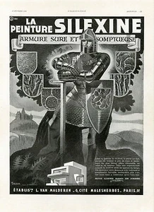 "PEINTURE SILEXINE" Annonce originale entoilée L'ILLUSTRATION 12/2/1938  BLEUER - Imagen 1 de 1