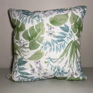 1 TOMMY BAHAMA Outdoor Indoor Throw Pillow Monstera Palm Leaf Tropical Green - Picture 1 of 7