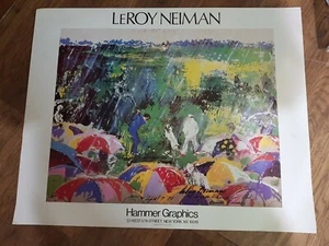 LeRoy Neiman "ARNIE IN THE RAIN" Augusta National Golf LITHOGRAPH HAMMER 1978 - Picture 1 of 12