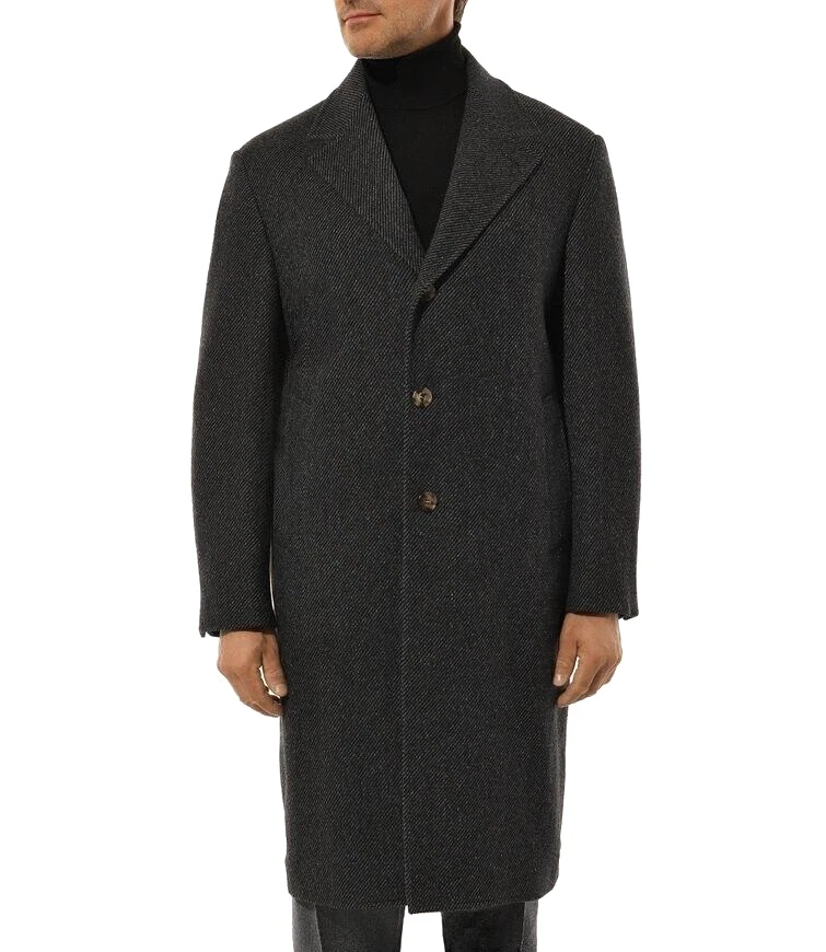 NWT$7495 Brunello Cucinelli Men Cashmere-Silk-Wool Striped Overcoat 48/38US A252 - Image 1 of 4
